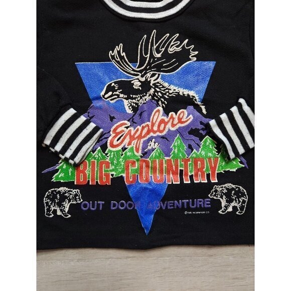 Vintage 1987 Toddler Baby Sweatshirt Explore Big Country Outdoors - Picture 4 of 6